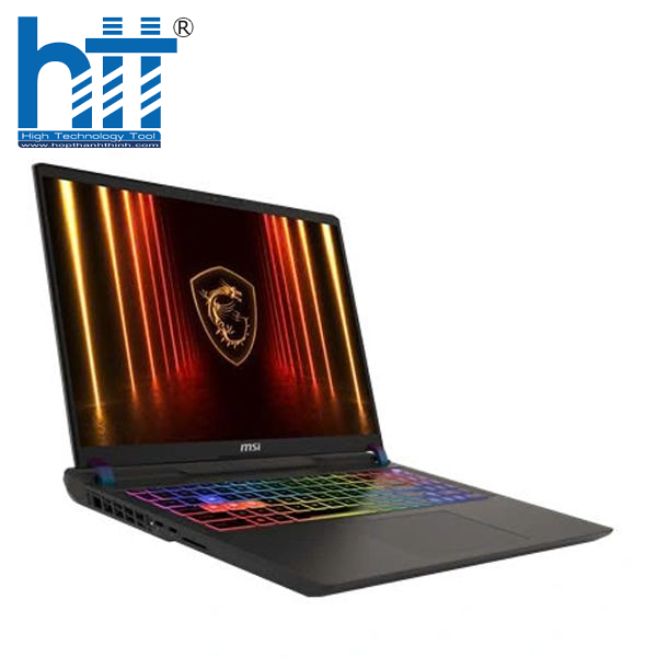 Thiết kế mạnh mẽ của MSI Vector 16 HX AI – Đường nét sắc sảo, tông màu đen huyền bí.