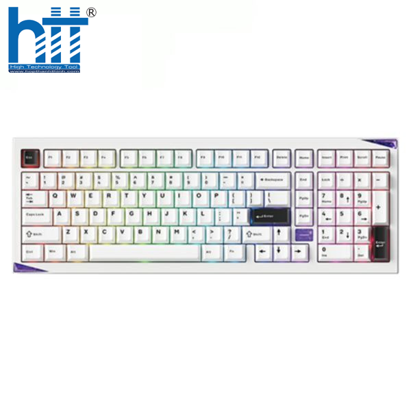 Bàn phím AKKO Mineral 02 VIA Black on White – Khung CNC Aluminum, switch êm ái, LED RGB mềm mại