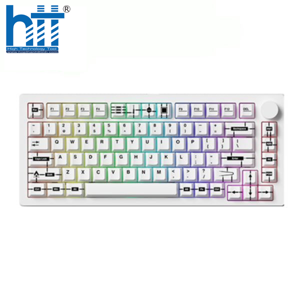 Bàn phím MonsGeek M1 V5 VIA Prototype – Switch Akko Piano Pro, Gasket Mount, LED RGB, pin 8000mAh