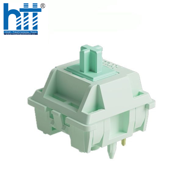 Bộ 45 Switch Akko Botany sở hữu tông xanh lá pastel nhẹ nhàng kết hợp với housing trong suốt.