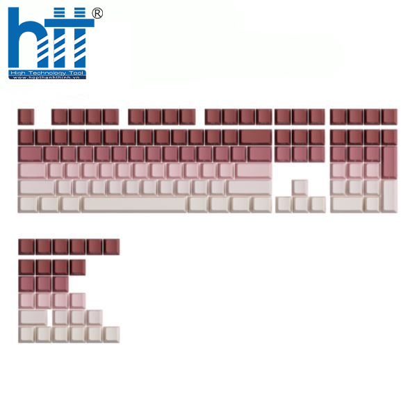 Chất liệu pbt double shot của nút bàn phím akko veekos rose latte gradient.