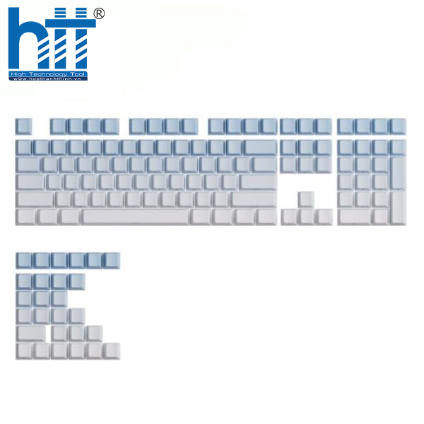 Chất liệu pbt double shot của nút bàn phím veekos blue gradient.