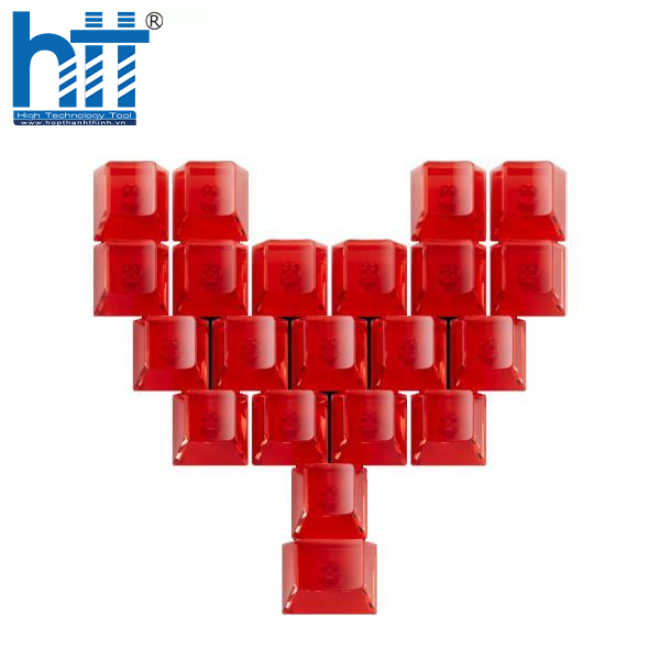 Chất liệu pbt và công nghệ dye sub của nút bàn phím veekos love red.