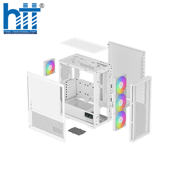 Nâng tầm dàn PC với Deepcool CH560 DIGITAL White 4F.