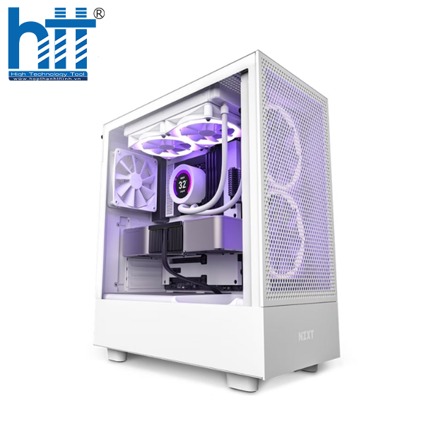 NZXT H5 Flow White – Airflow mạnh, trắng tinh tế