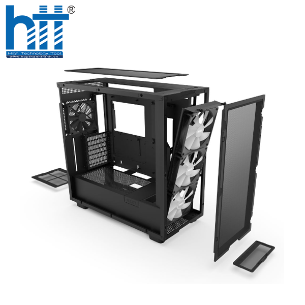 Vỏ máy tính NZXT H7 Flow Black RGB tối ưu airflow