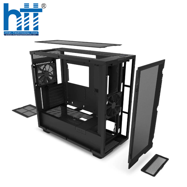 Case NZXT H7 Flow Black – Build PC không lo nhiệt