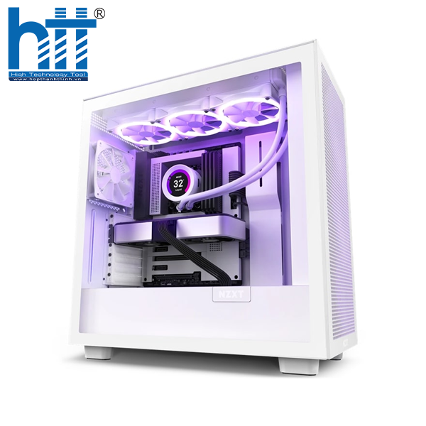 NZXT H7 Flow White RGB – Trắng tinh tế, hiệu năng cao