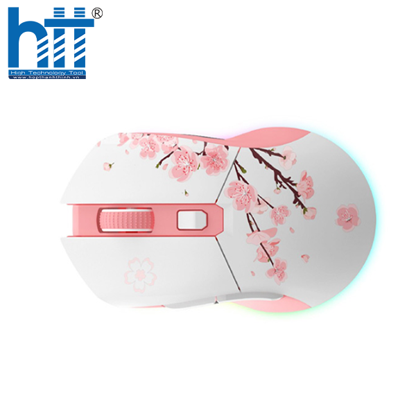 Thiết kế đối xứng phù hợp nhiều kiểu cầm chuột.