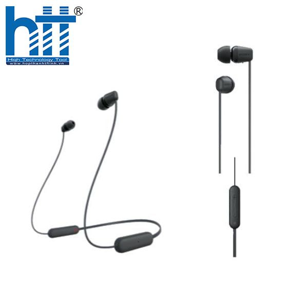 Sony WI-C100 Đen – Thiết kế đeo cổ tiện lợi