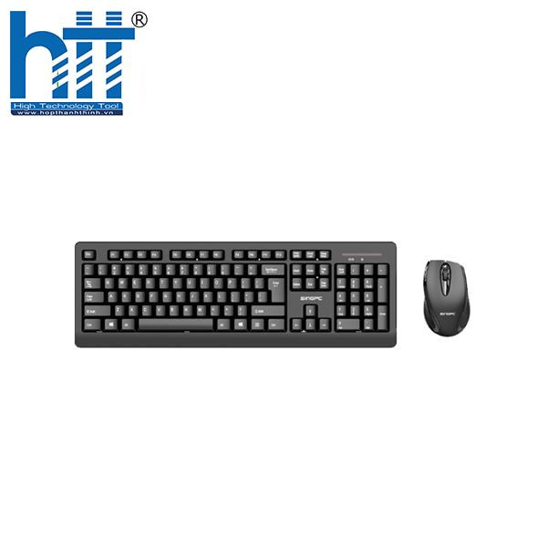 SingPC WKB-1960CB – Bộ bàn phím chuột không dây full-size tiện lợi cho văn phòng.