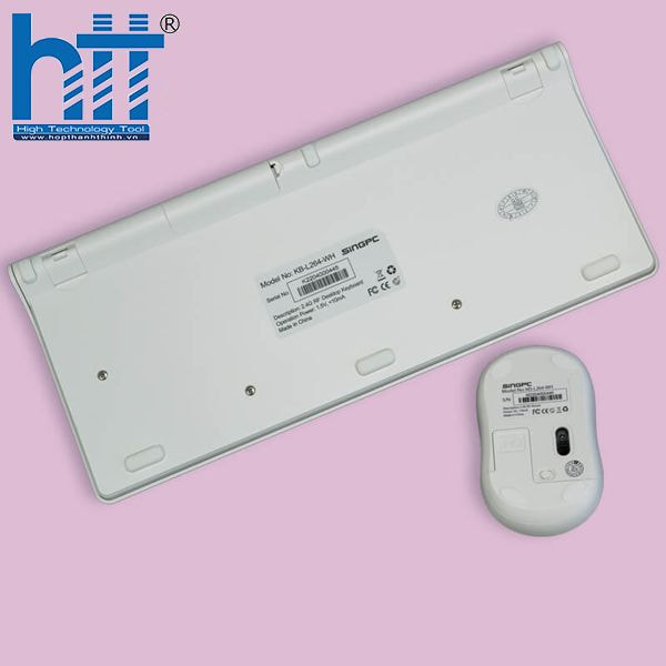 SingPC WKB-L264CB Trắng – Bộ bàn phím chuột không dây gọn nhẹ cho văn phòng hiện đại.