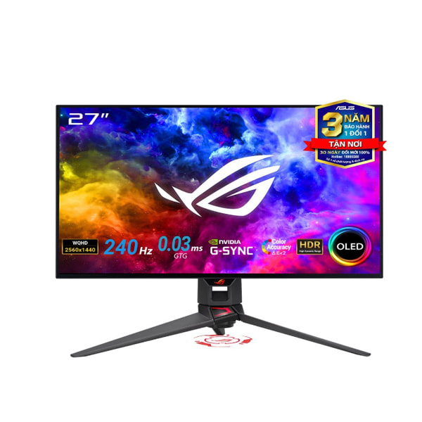 PG27AQDM – OLED 240Hz, mượt khỏi bàn