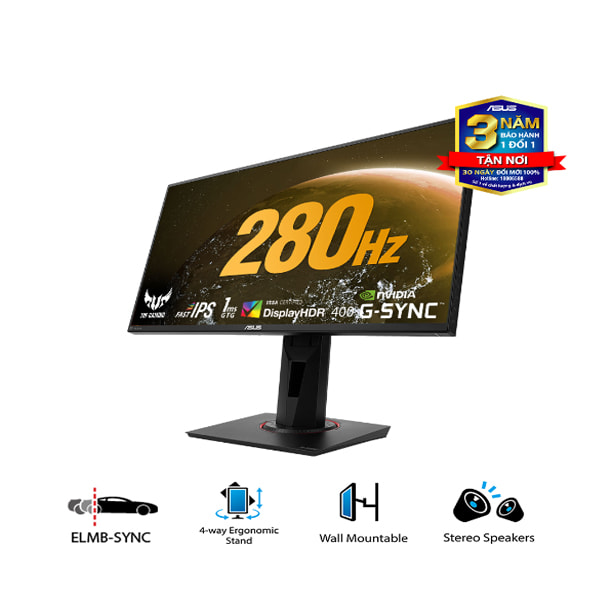 ASUS VG259QM – 280Hz áp đảo mọi trận đấu