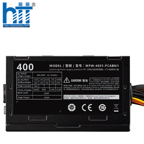 Công suất 400W phù hợp cho máy tính văn phòng, giải trí và gaming nhẹ.