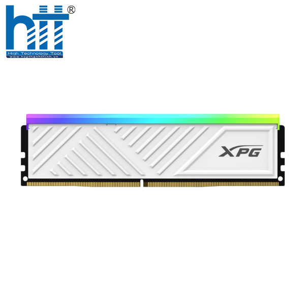 Thiết kế màu trắng hiện đại, LED RGB nổi bật.