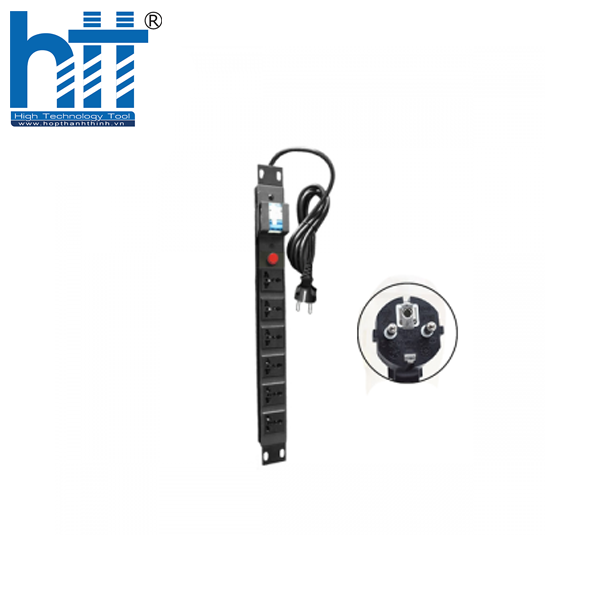 THANH NGUỒN PDU UNIVERSAL 6 PORT - PHÍCH CẮM 2 CHẤU