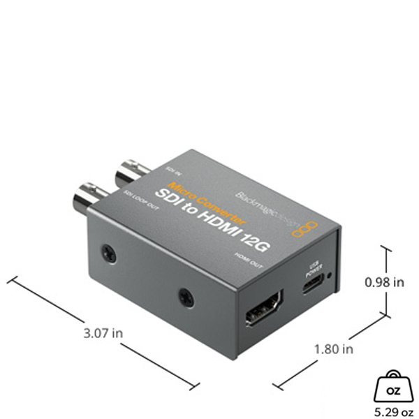 Micro Converter SDI to HDMI 12G – Tín hiệu chuẩn broadcast