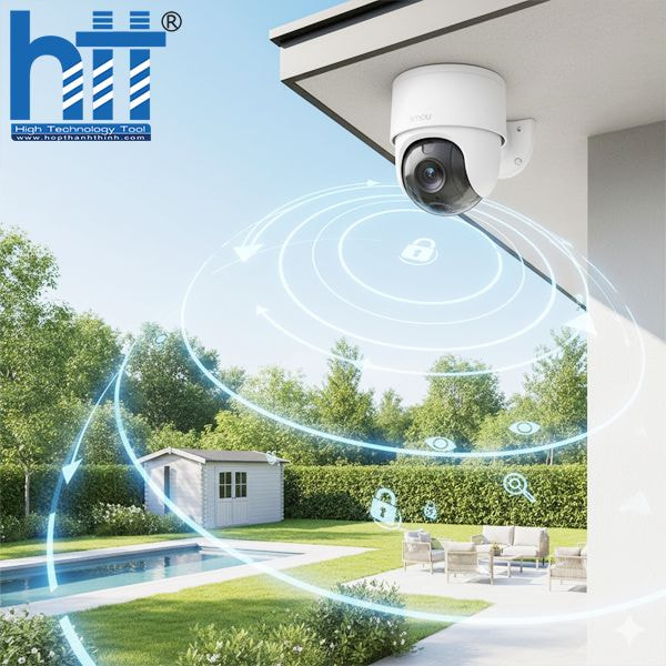 Camera Imou PTZ ngoài trời, có 2 mắt (Dual Lens) và đèn báo động chống trộm