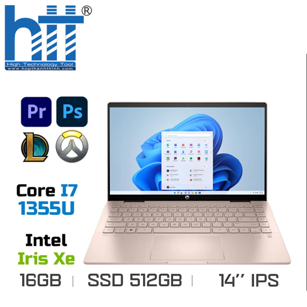 Thiết kế laptop HP Pavilion X360 14-ek2024TU tối ưu cho tốc độ xử lý.
