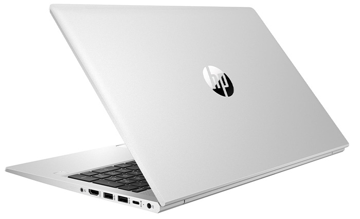 HP ProBook 450 G9 với lớp vỏ bạc kim loại sang trọng.