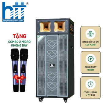 Hợp Thành Thịnh  - Loa Kéo Nanomax Pro-803b Bass Đôi 40cm 1800w