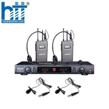 Hợp Thành Thịnh - Bộ micro không dây tầm xa cài đầu, cài ve áo UHF hai kênh X7PP