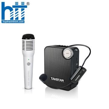 Hợp Thành Thịnh - Loa trợ giảng E500W phiên bản sử dụng một micro không dây cài đầu và một micro không dây cầm tay