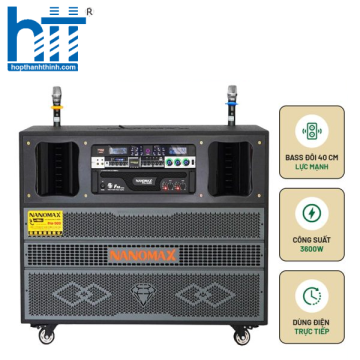 Loa Kéo Điện Nanomax Pro-909 Bass Đôi 40cm