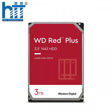 Ổ Cứng HDD WD 3TB RED PLUS 3.5 INCH, 5400RPM, SATA, 128MB CACHE (WD30EFZX)