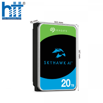 Ổ Cứng HDD SEAGATE SKYHAWK AI 20TB 3.5 INCH, 7200RPM, SATA3, 256MB CACHE (ST20000VE002)