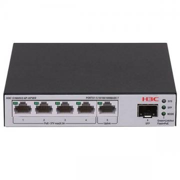 Switch PoE H3C Layer 2 6 Port Gigabit LS-1600V2-6P-HPWR-GL