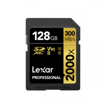 Thẻ nhớ SD Lexar Professional 2000x SDHC/SDXC UHS-II 128Gb (R/W:300/260M)