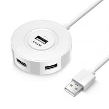 HUB USB-A ra 4 cổng USB2.0 màu trắng 1m T-F139